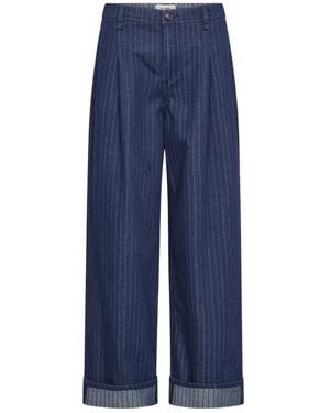 Mos Mosh Wide Trousers - Blue