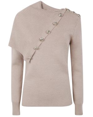 Rabanne Pullover Aus Wolle - Natur