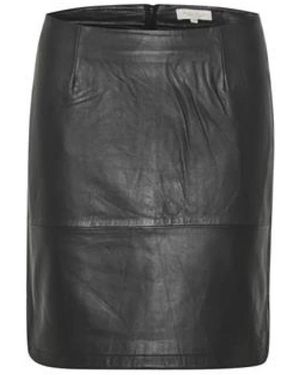 Part Two Rokken ,Zwart ,Leer Leren Rok