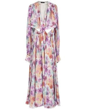 ACTUALEE Maxi Jurk Met Cut-Out - Rood