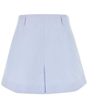 Givenchy High-Waisted Pleated Shorts - Blau