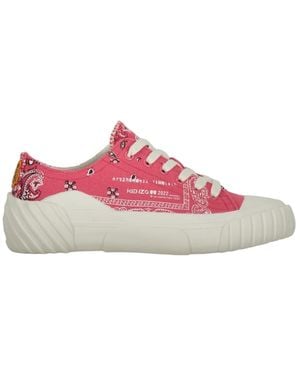 KENZO Bandana Print Canvas Sneakers - Pink