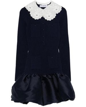 Self-Portrait Knitted Dresses - Blue