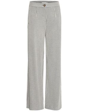 Ichi Straight Trousers - Grigio