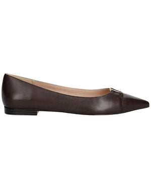 Twinset Schoenen ,Bruin ,Leer Leren Ballerina's