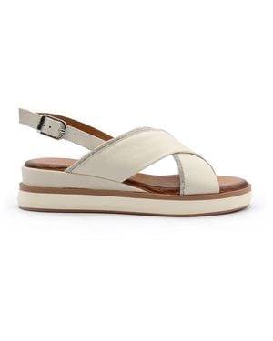 Inuovo Strass Kreuz Sandalen - Natur