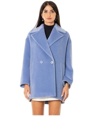 Max Mara Jassen ,Blauw ,Giaccone Doppiopetto