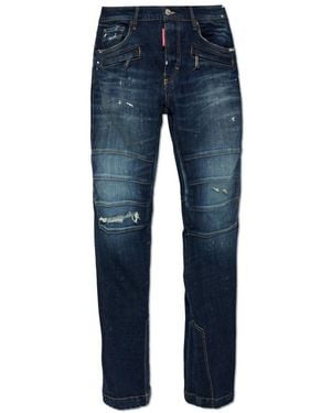 DSquared² Jeans ,Blauw ,Katoen Straight-Fit Jeans