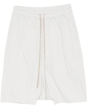 Rick Owens Long Shorts - White
