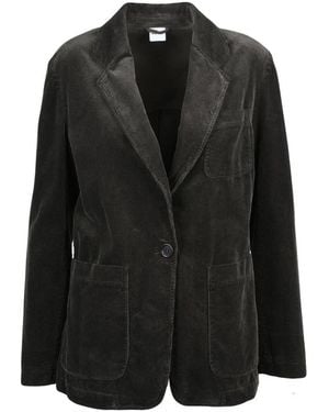 Aspesi Jassen ,Bruin ,Katoen Corduroy Jas - Zwart