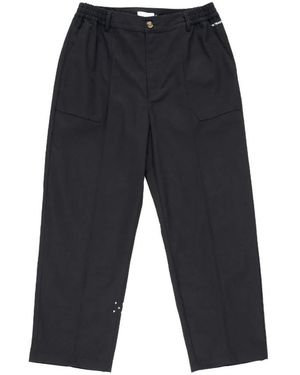 Pop Trading Co. Schwarze Militär-Überhose Solide Bequem Stilvoll - Blau