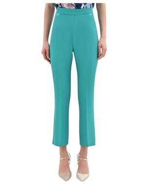 Rinascimento Schmale Hose Mit Hohem Bund - Blau