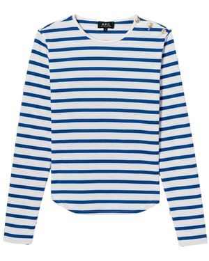A.P.C. Long Sleeve Tops - Blu