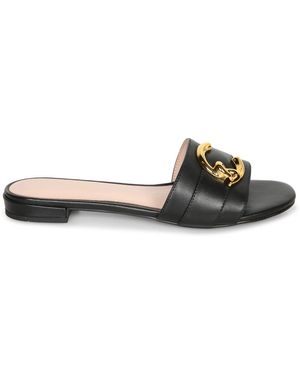 Coccinelle Schoenen ,Zwart ,Leer Slide Smooth