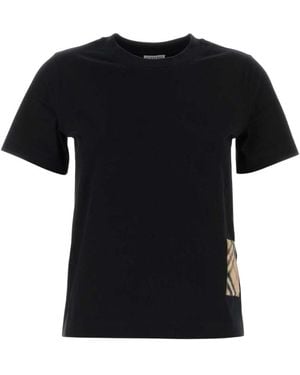 Burberry Baumwoll-T-Shirt - Schwarz