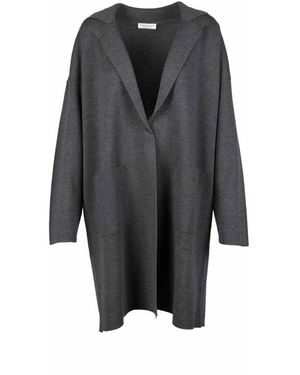 Le Tricot Perugia Single-Breasted Coats - Grey