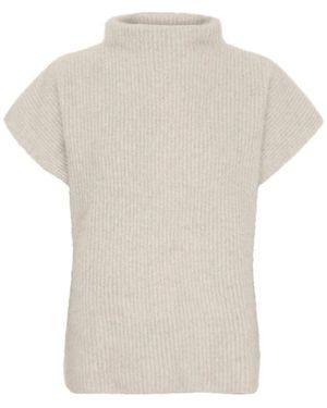 Btfcph Kaschmir waschbär pullover pullover hellbeige - Weiß