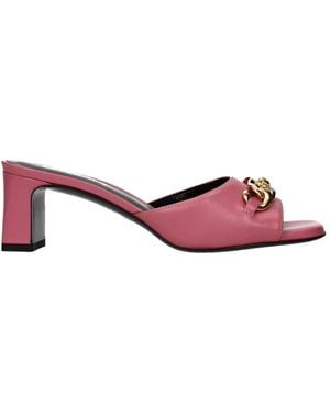 Versace Schoenen ,Roze ,Leer Heeled Mules