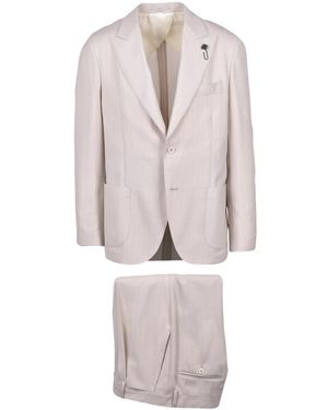 Lardini Single Breasted Suits - Rosa