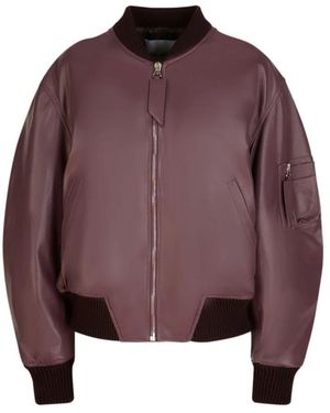 The Attico Leather Jackets - Purple