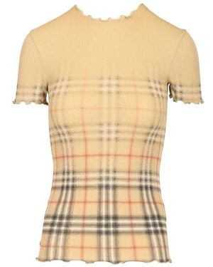 Burberry Round-Neck Knitwear - Natural