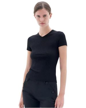 Filippa K High V-Neck Tee - Blau