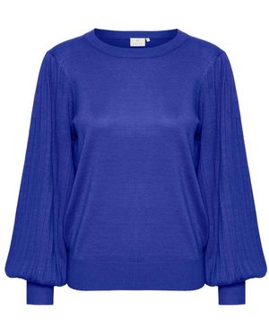 Kaffe Round-Neck Knitwear - Blue