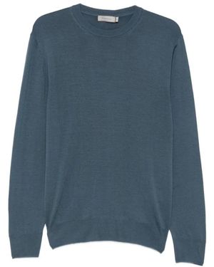 Canali Rundhals-Strickware - Blau