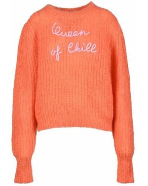 ABSOLUT CASHMERE Weicher Mohair Wollpullover - Orange
