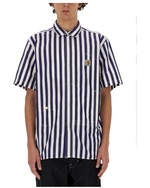 Junya Watanabe Camicia Short Sleeve Shirt - Blauw