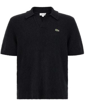 Lacoste V-Neck Knitwear - Black