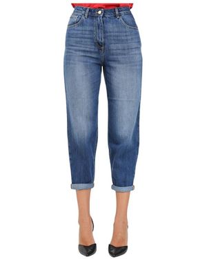 Elisabetta Franchi Cropped Jeans - Blue
