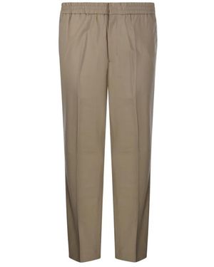 Ami Paris Broeken ,Wol Broek Met Elastische Taille - Bruin