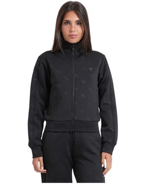 Guess 4G Logo Zip Sweatshirt - Zwart