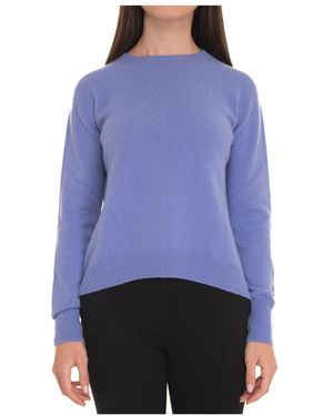 Vanisé Truien & Vesten ,Paars ,Kasjmier Kasjmier Flared Pullover Met Ribboord - Blauw