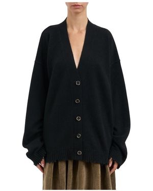 Uma Wang Truien & Vesten ,Zwart ,Kasjmier Cardigan Over