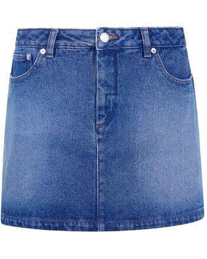 A.P.C. Darcy Mini Rok - Blauw