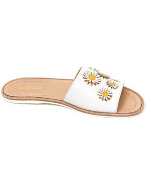 Car Shoe Madras Bianco Sandale Schuh Avorio - Weiß