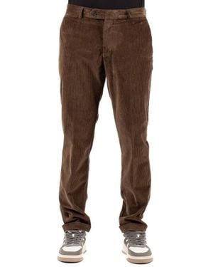 BERWICK  1707 Slim-Fit Trousers - Brown
