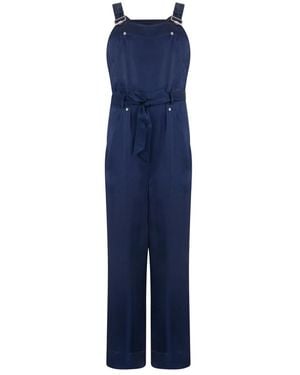 Alberta Ferretti Langer Overall Im Latzhosenstil - Blau