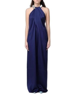 Stella McCartney Kleedjes ,Blauw ,Satijn Abito Lungo