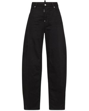 DSquared² Wide Jeans - Zwart