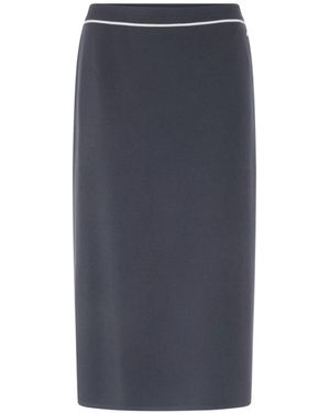 Marc Cain Fijngebreide Midi Rok - Blauw
