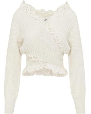Ermanno Scervino V-Neck Knitwear - Blanco