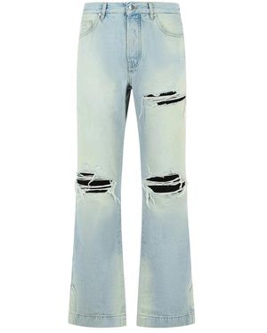 Amiri 'Flare' Light Cotton Jeans - Blue