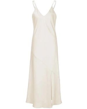 Marc Cain Flowy midi kleid mit doppelträgern,fließendes midi-kleid mit doppelträgern - Weiß