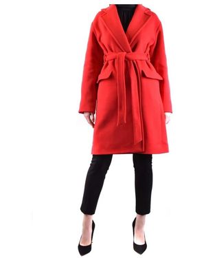 Pinko Belted Coats - Red