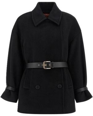 Max Mara Jassen ,Zwart ,Wol Pausa Jacket
