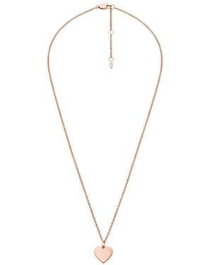 Fossil Ellis Herz Collier - Mettallic
