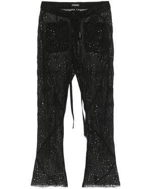 Ann Demeulemeester Cropped Trousers - Black